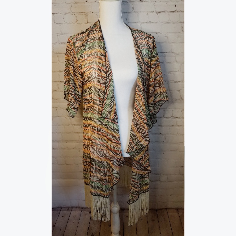 Lularoe Monroe Fringe Duster Small